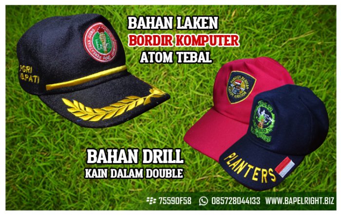  Topi  Bordir  Korpri Bapelright Pusat Konveksi Baju  