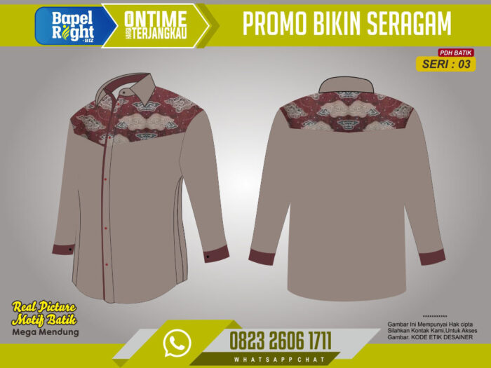 Inspirasi Desain Baju Pdh Pdl Batik Motif Terbaru Bapelright