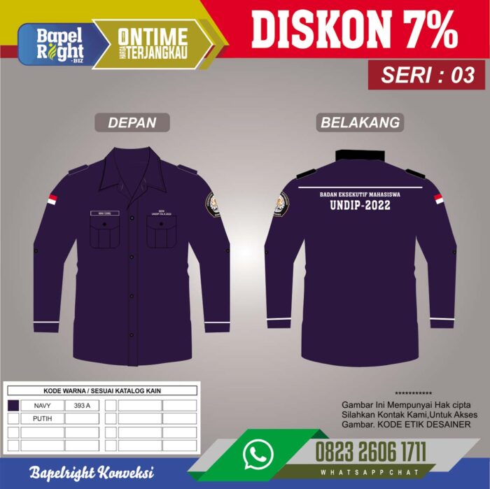 5 Desain Baju Pdh Bem Mahasiswa Promo Seragam Kampus