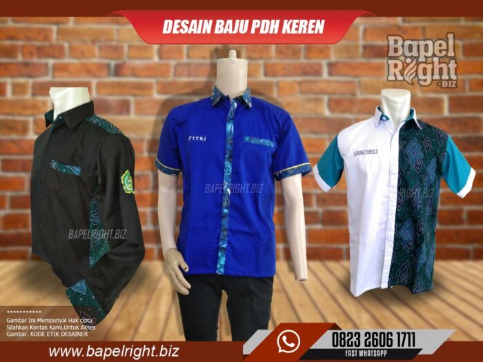 17 Desain Baju Pdh Keren Terbaru Bapelright Konveksi 