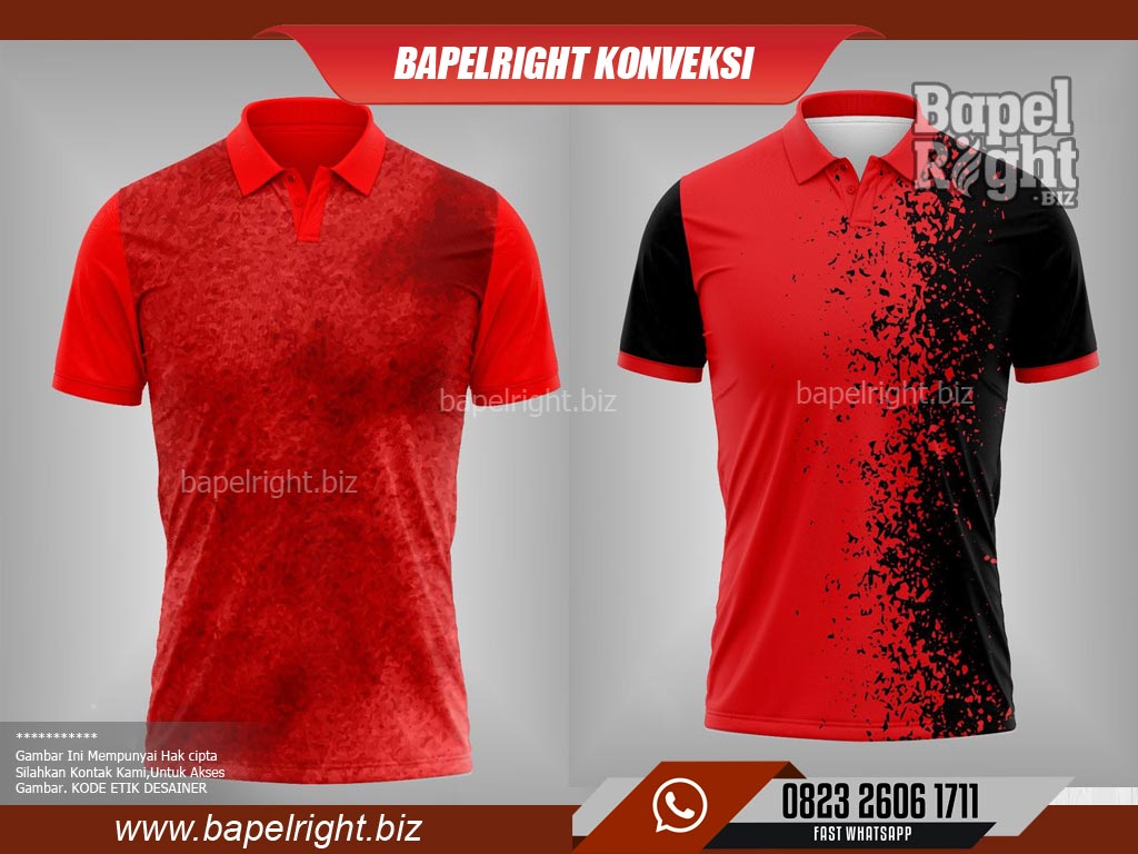 Desain Jersey Custom Merah Polos