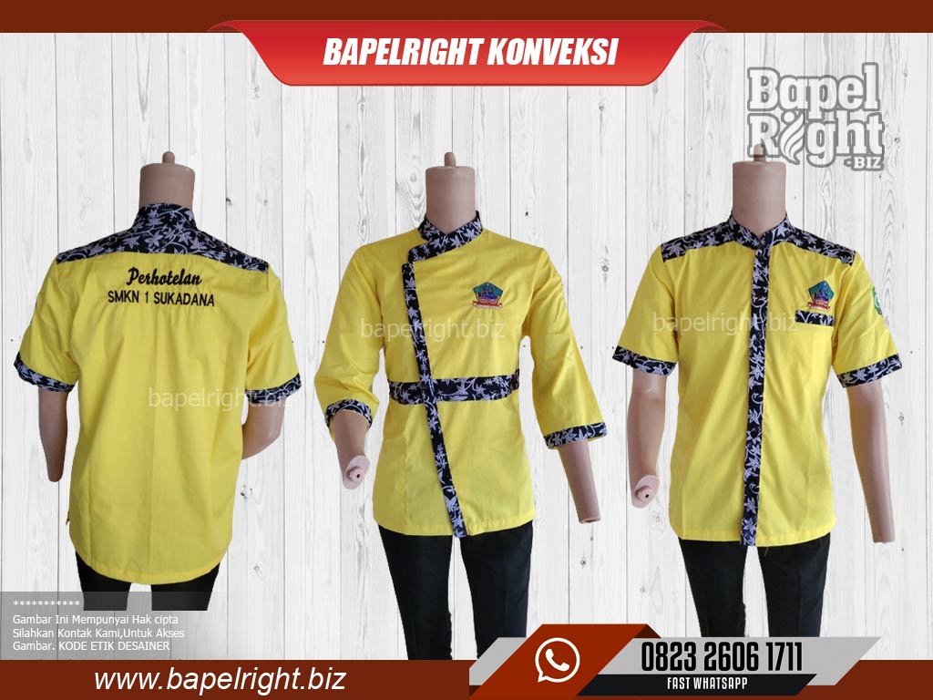 Wearpack Perhotelan Model Kombinasi Batik