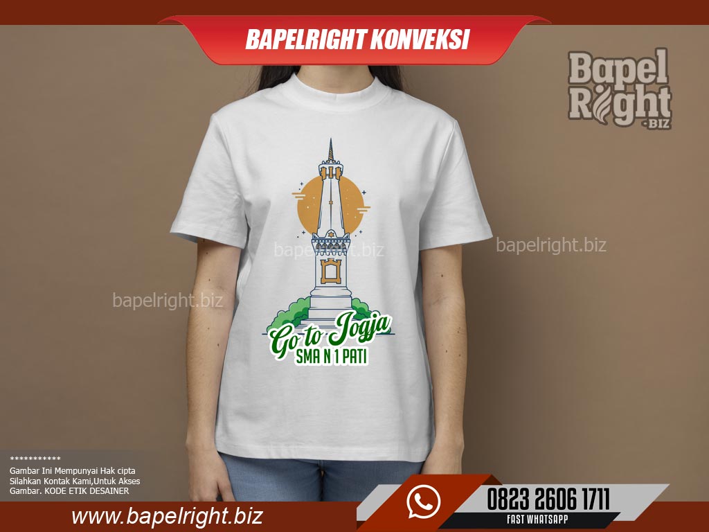 contoh desain kaos study tour jogja