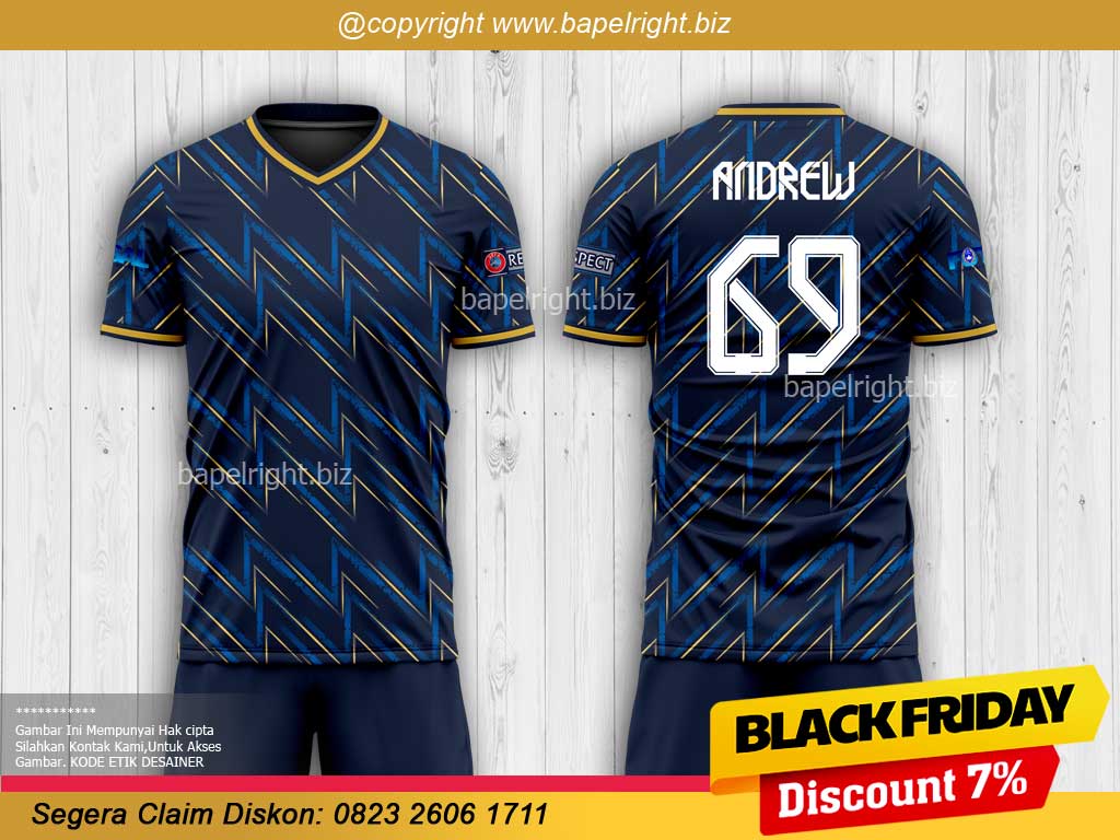 Jersey Bola warna biru dongker