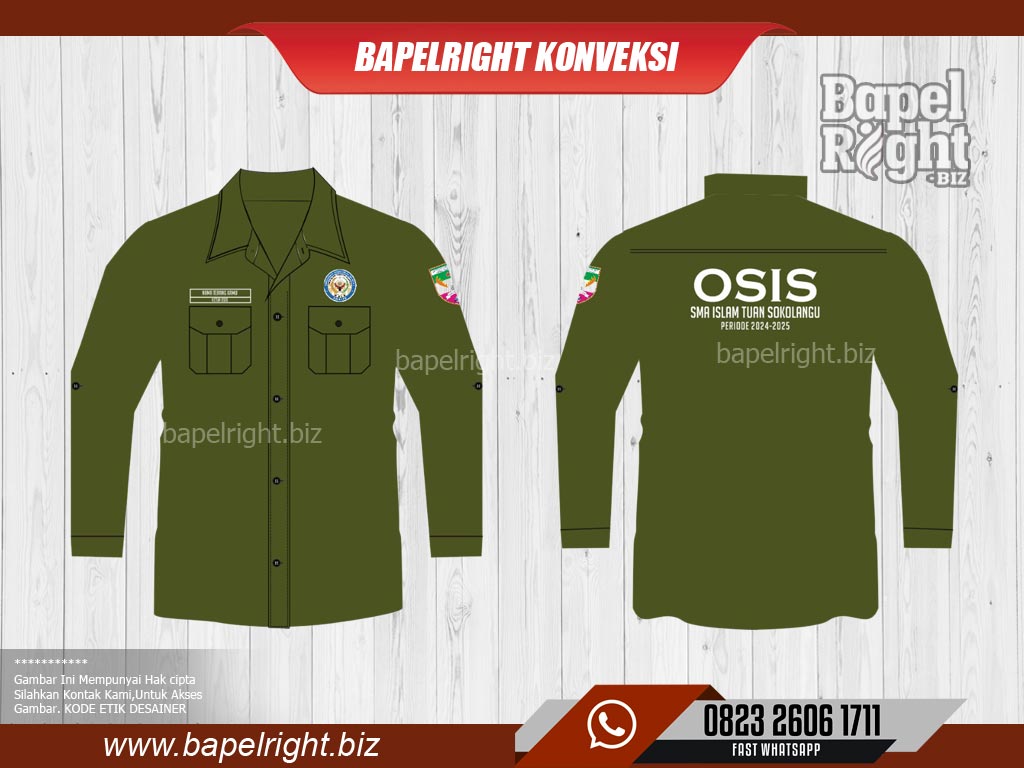 PDH osis warna hijau army