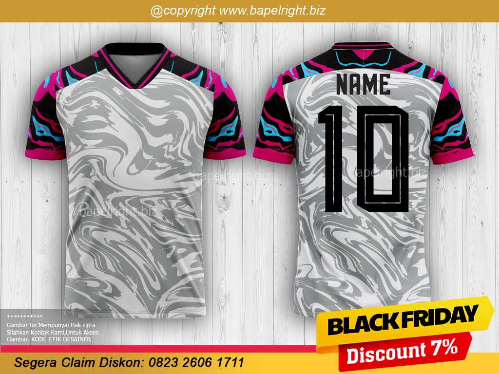 Desain jersey baju bola warna abu