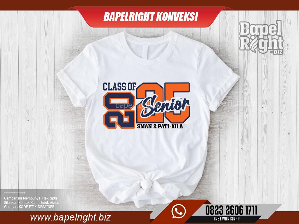 contoh desain kaos kelas keren depan belakang